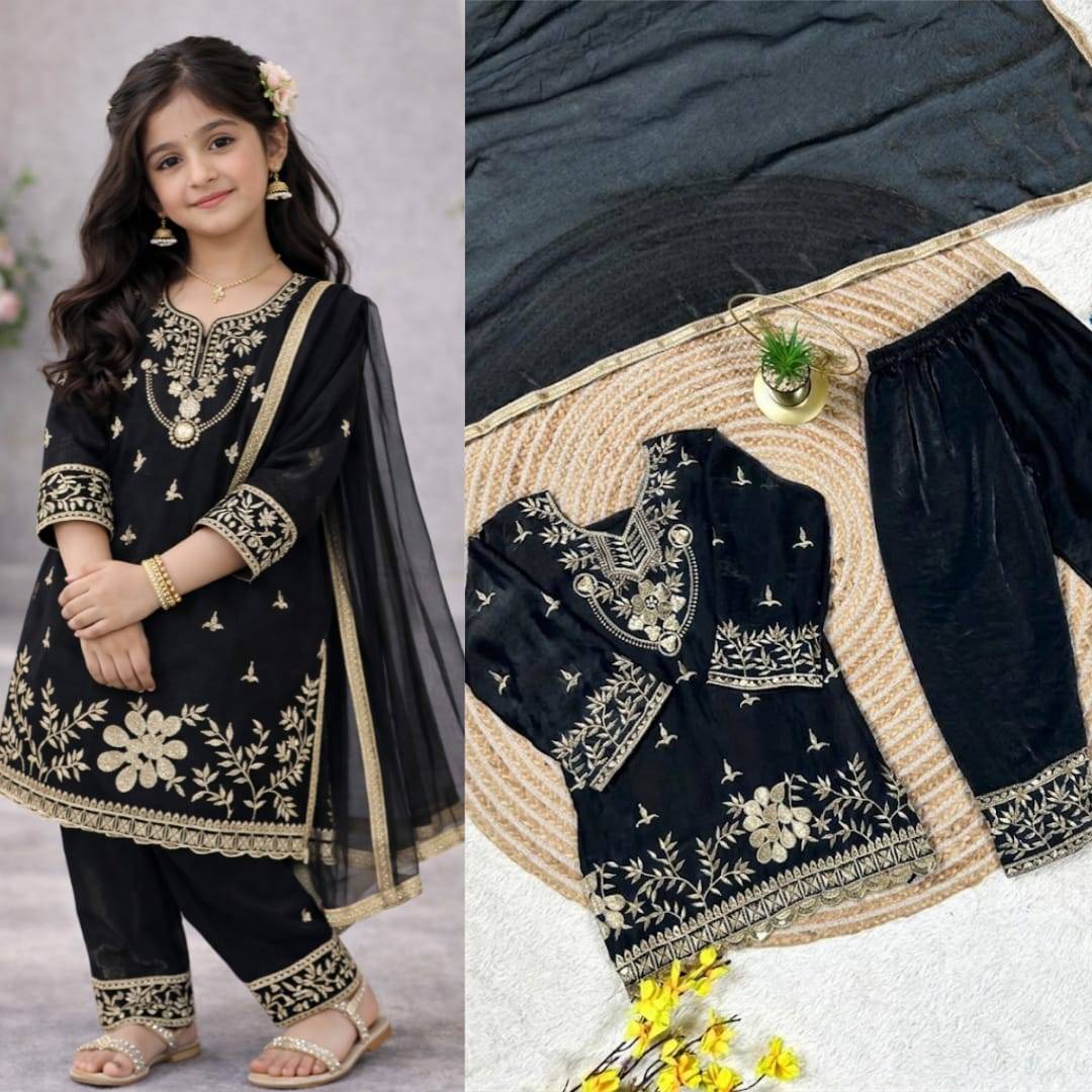 Trending New Ramzan Eid Special Silk Black Children fashion market in Delhi